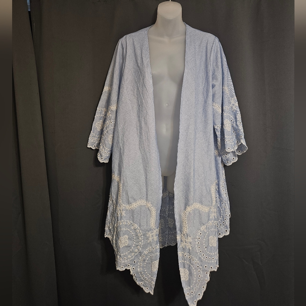 S/M Blue Open Front Kimono